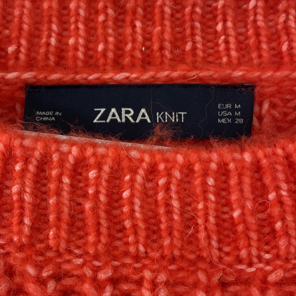 Bright Zara Knit Crew Neck Sweater - Size M (NWOT) - Picture 3 of 6